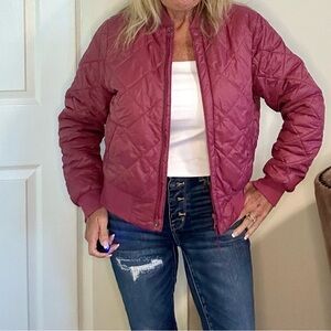 Offline by Aerie Dusty Pink Quilted Sherpa Jacket - VGC Small